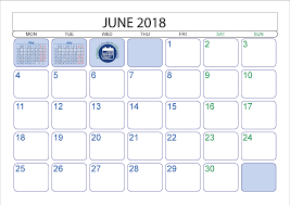 June 2018 Printable Calendar Printable Calendar Template