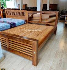 lrf modern teak wood simple bed