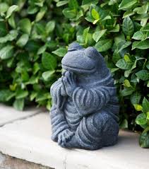 Meditating Frog Garden Statue Sculpture