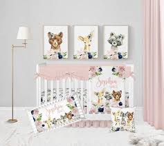 Mini Crib Bedding Set Baby Girl