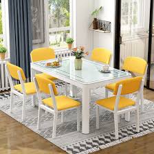 6 Chairs Dining Table Set