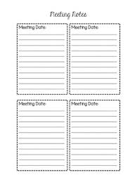Teacher Binder Meeting Notes Two Sizes By First And Third Tpt