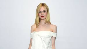 elle fanning wore a white off the