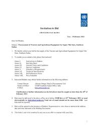 invitation to bid undp sudan intranet