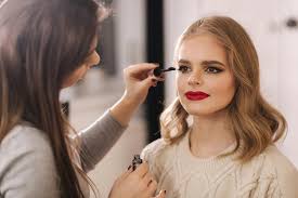 makeup artist work in beauty studio