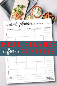 free meal planner template printable