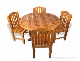 Teak Dining Set For Four Aquinah Side