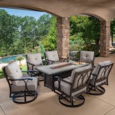 Whether you're sipping a glass of wine by yourself or dining al fresco with a friend, it's a cozy way to spend an evening. Sunvilla Abington 7 Piece Fire Deep Seating