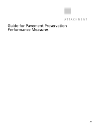 Attachment Guide For Pavement Preservation Performance