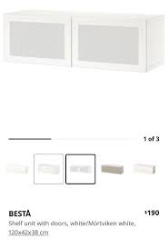 Ikea Besta White Cabinets With Doors
