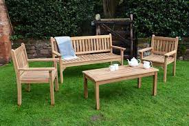 westminster flat arm teak garden bench