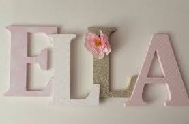 Wooden Letters For Nursery Blush Pink