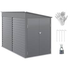Steel Outdoor Storage Shed Lean