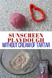 sunscreen playdough playdough recipe