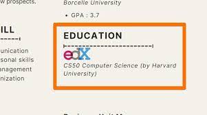 put edx on resume list certification