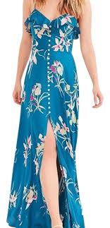 Kimchi Blue La Playa Button Down Long Casual Maxi Dress Size 2 Xs 48 Off Retail