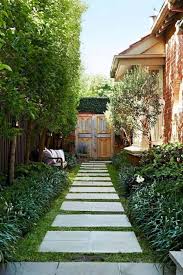 Side House Garden Projects With Walkway
