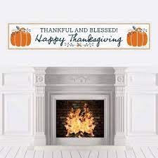 Big Dot Of Happiness Happy Thanksgiving - Fall Harvest Party Decorations Party Banner : Target
