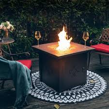 Outdoor Propane Gas Fire Pit Table