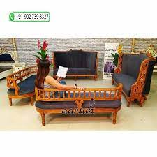 Wooden Traditional Teak Wood Sofa Set