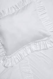 Ruffle Cotton Sateen Bedding Set Pure