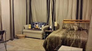 Unfinished Basement Guest Room Using