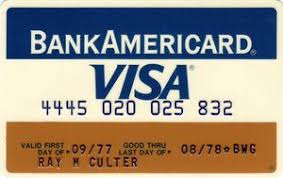 Speedy rewards mastercard eliminates need for separate membership card oct. Bank Card Visa First Edition Bankamericard Fifth Third Bank United States Of America Col Us Vi 0054