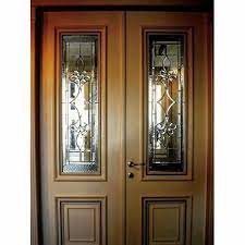 Hinged Wooden Glass Door For Home At