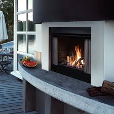 Kingsman Outdoor Gas Fireplace Black