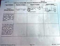 208 Momentum Worksheet