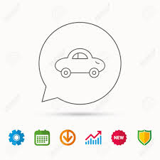 Baby Car Icon Transport Sign Toy Vehicle Symbol Calendar