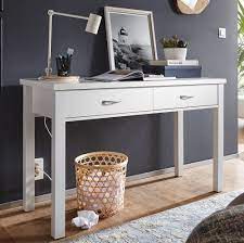 Cleane eleganz mit einem schreibtisch in weiß. Finebuy Schreibtisch Samy Weiss Mit 2 Schubladen Holz 120 X 77 X 50 Cm Modern
