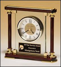 engraved mantel clock rosewood and