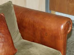 brown leather club sofa armchair from
