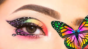 rainbow erfly eye makeup tutorial