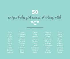 50 unique baby names starting with