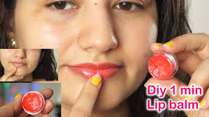 diy red lip balm with vaseline in 1 min