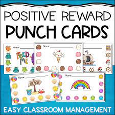 punch cards for behavior management