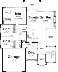 1 story modern cote ranch house plan