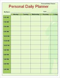 Daily Planner Template 7 Download Documents In Word Weekly