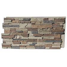 Tritan Bp Earth Valley Faux Stone 48 3 4 In X 21 3 4 In Nst Class A Fire Rated Urethane Interlocking Stack Stone Panel Nature Spirit