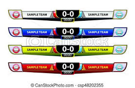 Template Scoreboard Design Elements For Sport Vector Illustration