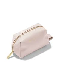 small cosmetic zip case in light pink