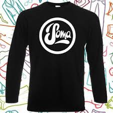 Details About Soma Records Scottish Techno Logo Mens Long Sleeve Black T Shirt Size S To 3xl