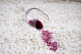 red wine spill on carpet