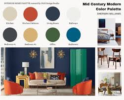 Mid Century Modern Paint Color Scheme