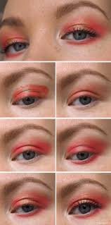 warm red eye using lipstick 3 ways
