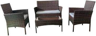 Two Seater Rattan Sofa Table