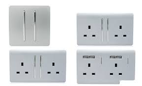 30% off with code mondayonly4u. Trendi Switch Modern Glossy Switches Sockets Dining Room Trade Multi Pack Silver