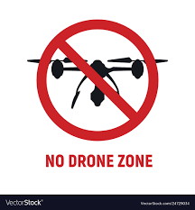 no drone zone sign royalty free vector